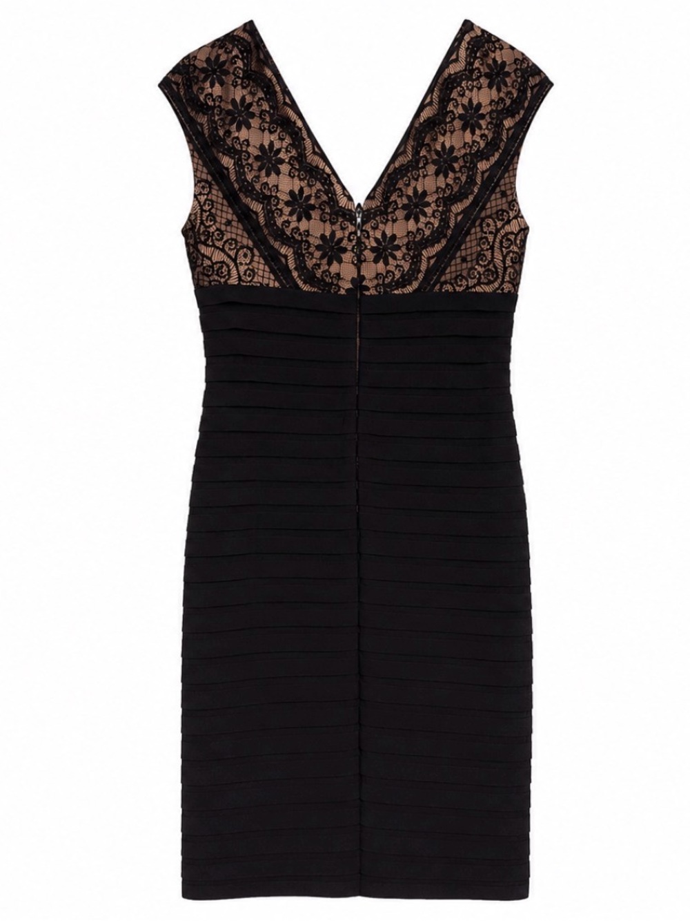 Andre Oliver Black Lace-Overlay Cocktail Dress